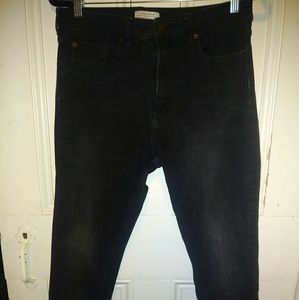 High rise black denim